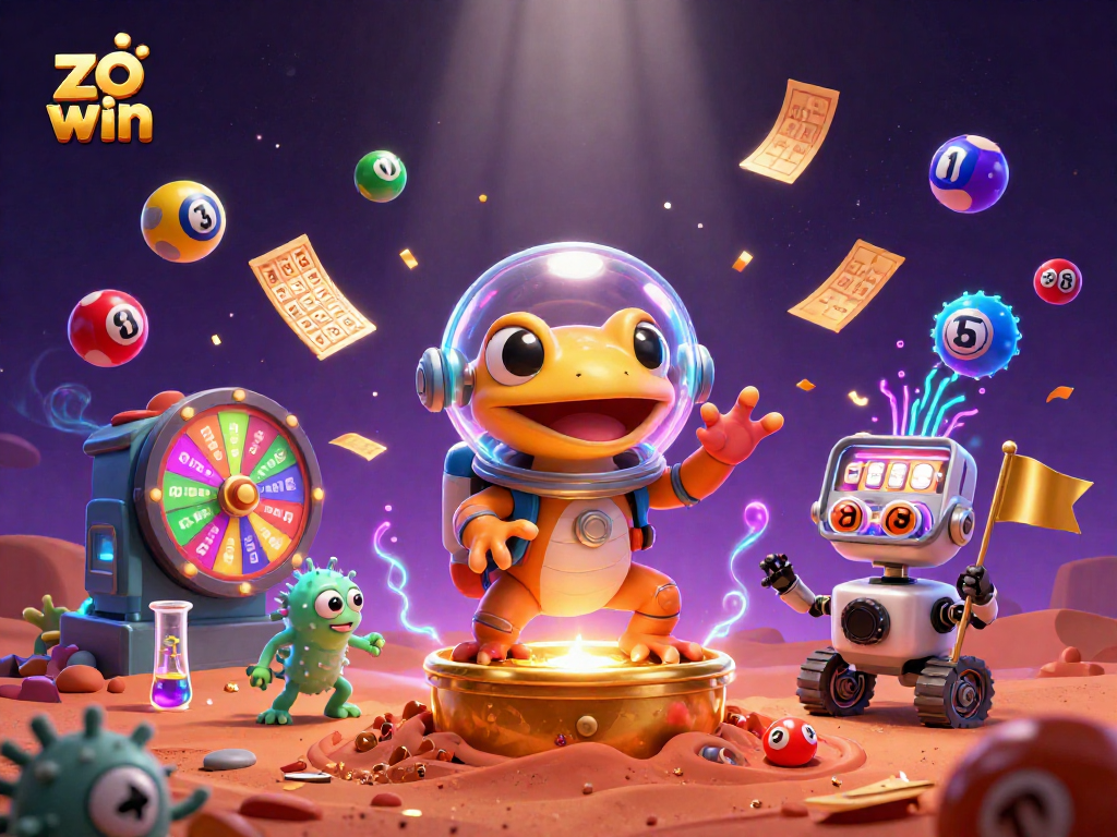 Engage with zo win at an imaginative Martian casino filled with vibrant lottery elements and alien celebrations.