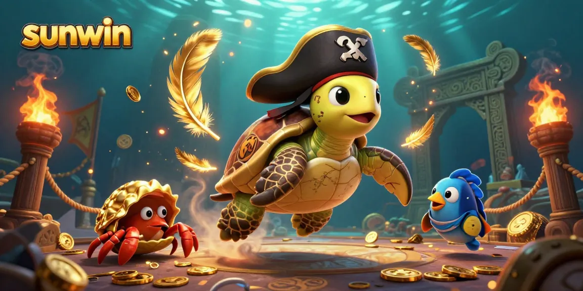 Spin to win big with sunwin's vibrant casino scene featuring animated treasure elements.