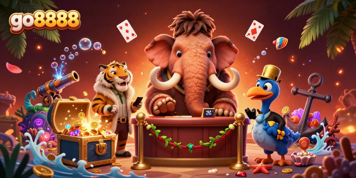 Engage in thrilling gameplay with go8888 and vibrant 3D casino characters, featuring an exciting bouncer scene.