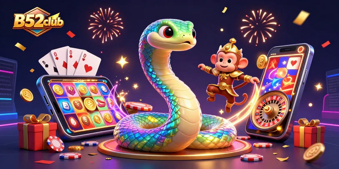 Experience thrilling gameplay at B52club with unique slot games surrounded by vibrant characters.