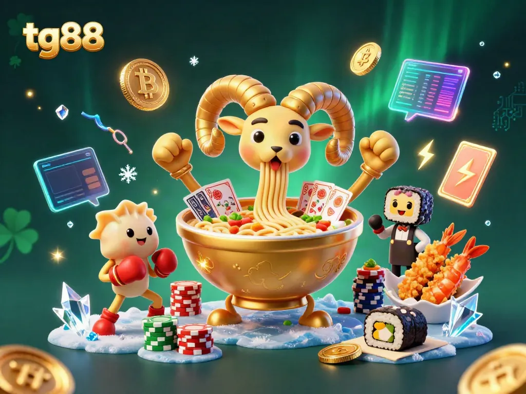 Engage in vibrant tg88 online gaming with 3D cartoon characters amid dynamic casino elements.