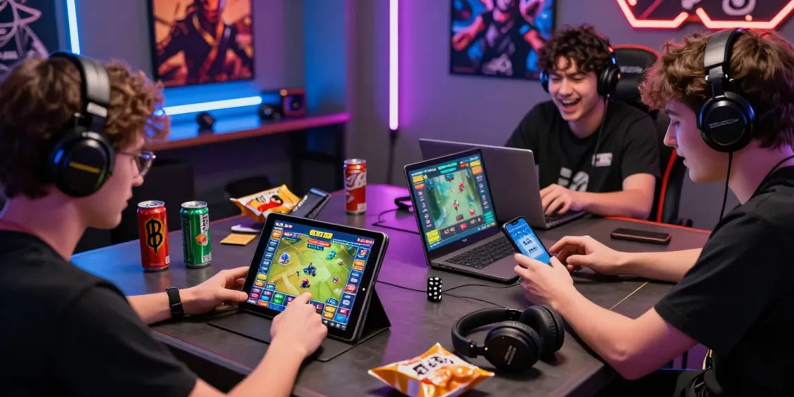 Người chơi tham gia game B52 trên điện thoại và máy tính trong bầu không khí vui vẻ.