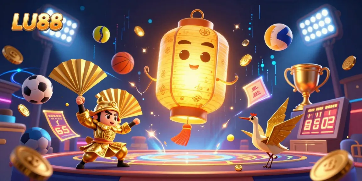 LU88 captivates players with dynamic sports elements and golden lantern visuals, engaging in thrilling casino action