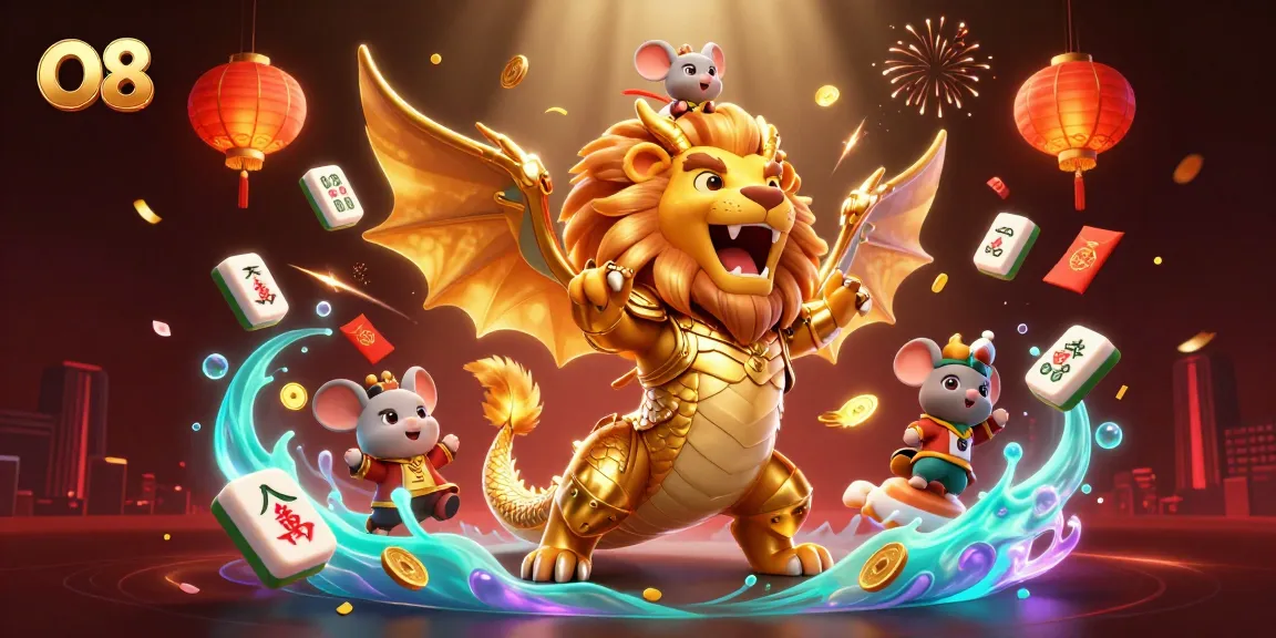 Experience thrilling gameplay at O8 with a majestic chimera guardian leading the way.