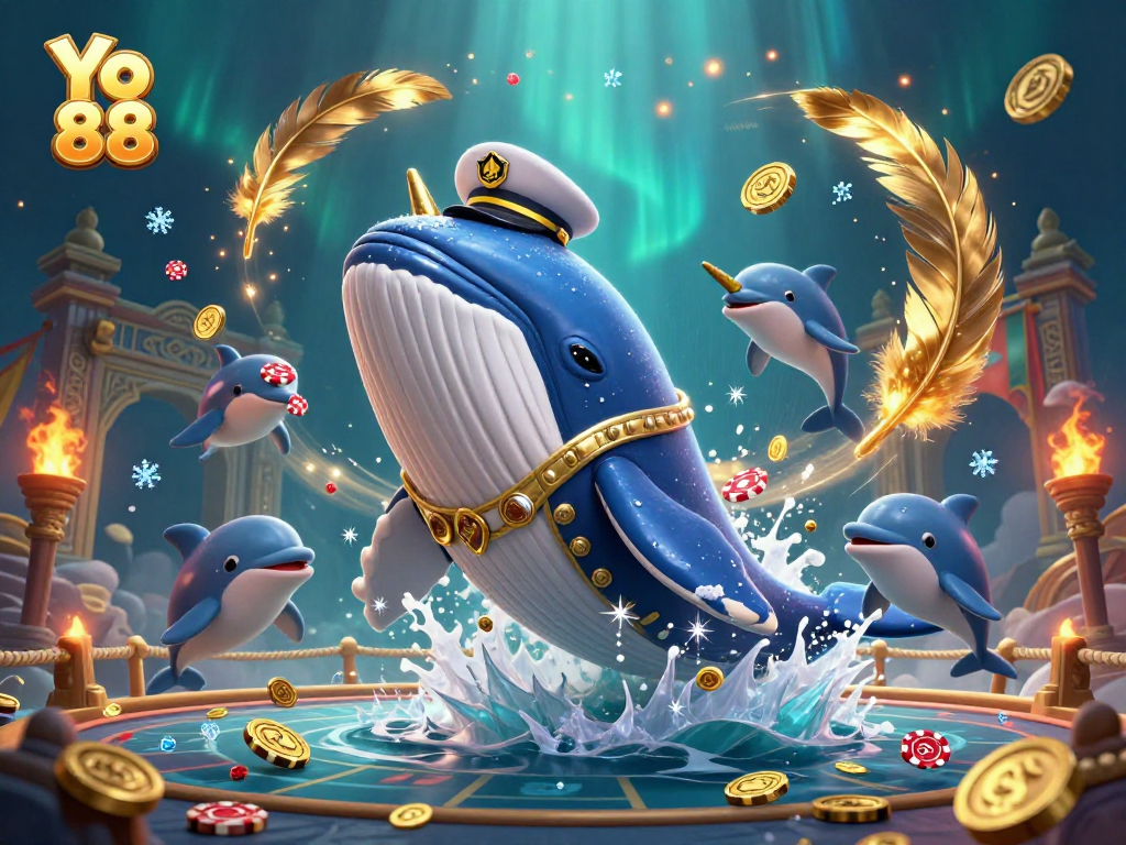 Engage with Yo 88 at an exciting online casino illustrated by a vibrant scene full of action.