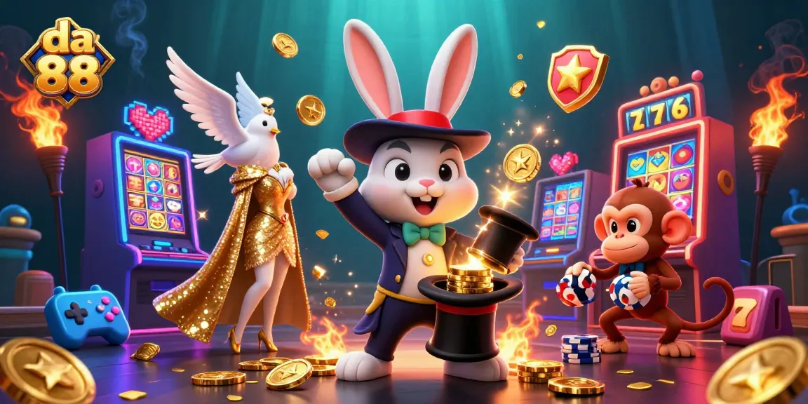 Experience thrilling gameplay with da 88 and a magical casino scene featuring enchanting characters.