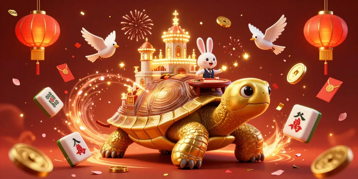 Play and win big at sunwinn with a golden tortoise casino scene full of luck and action.